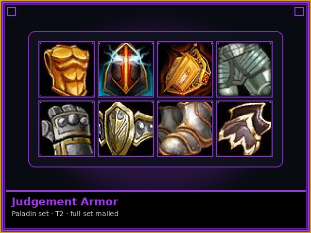 Paladin · T2 — Judgement Armor