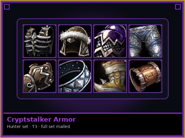 Hunter · T3 — Cryptstalker Armor