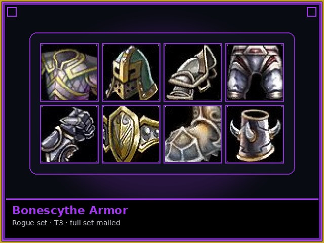 Rogue · T3 — Bonescythe Armor