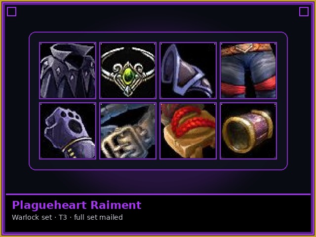 Warlock · T3 — Plagueheart Raiment