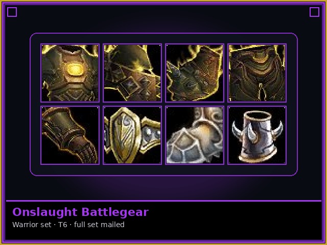 Warrior · T6 — Onslaught Battlegear
