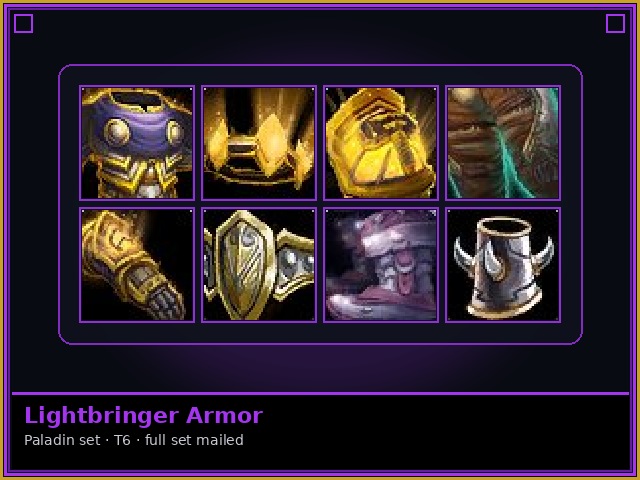 Paladin · T6 — Lightbringer Armor