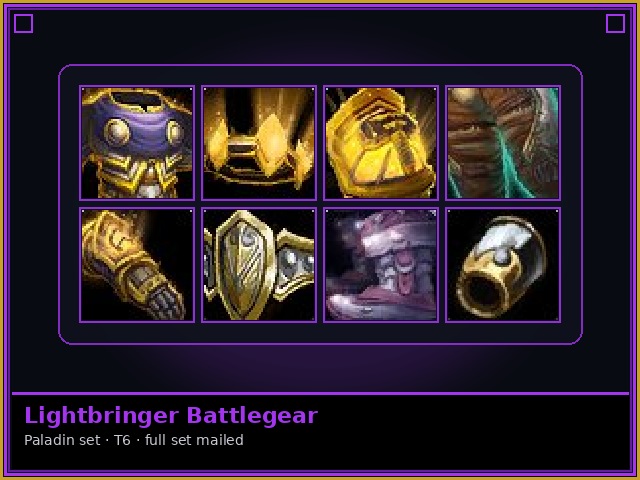 Paladin · T6 — Lightbringer Battlegear