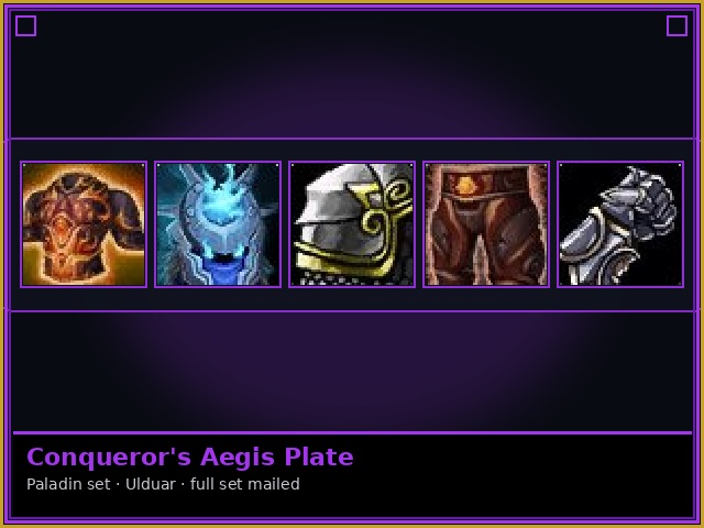 Paladin · Ulduar — Conqueror's Aegis Plate